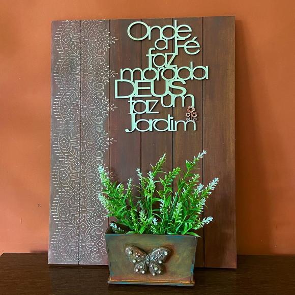Quadro Rústico Jardim