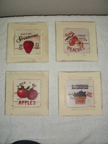 Quadros Frutas e Legumes Vintage