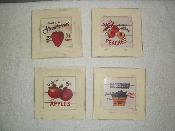 Quadros Frutas e Legumes Vintage