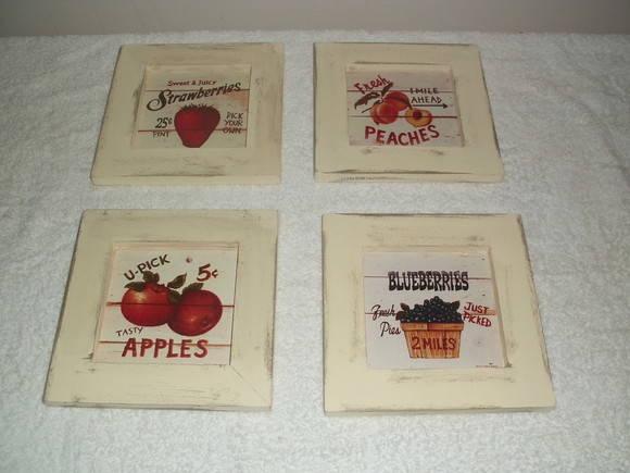 Quadros Frutas e Legumes Vintage