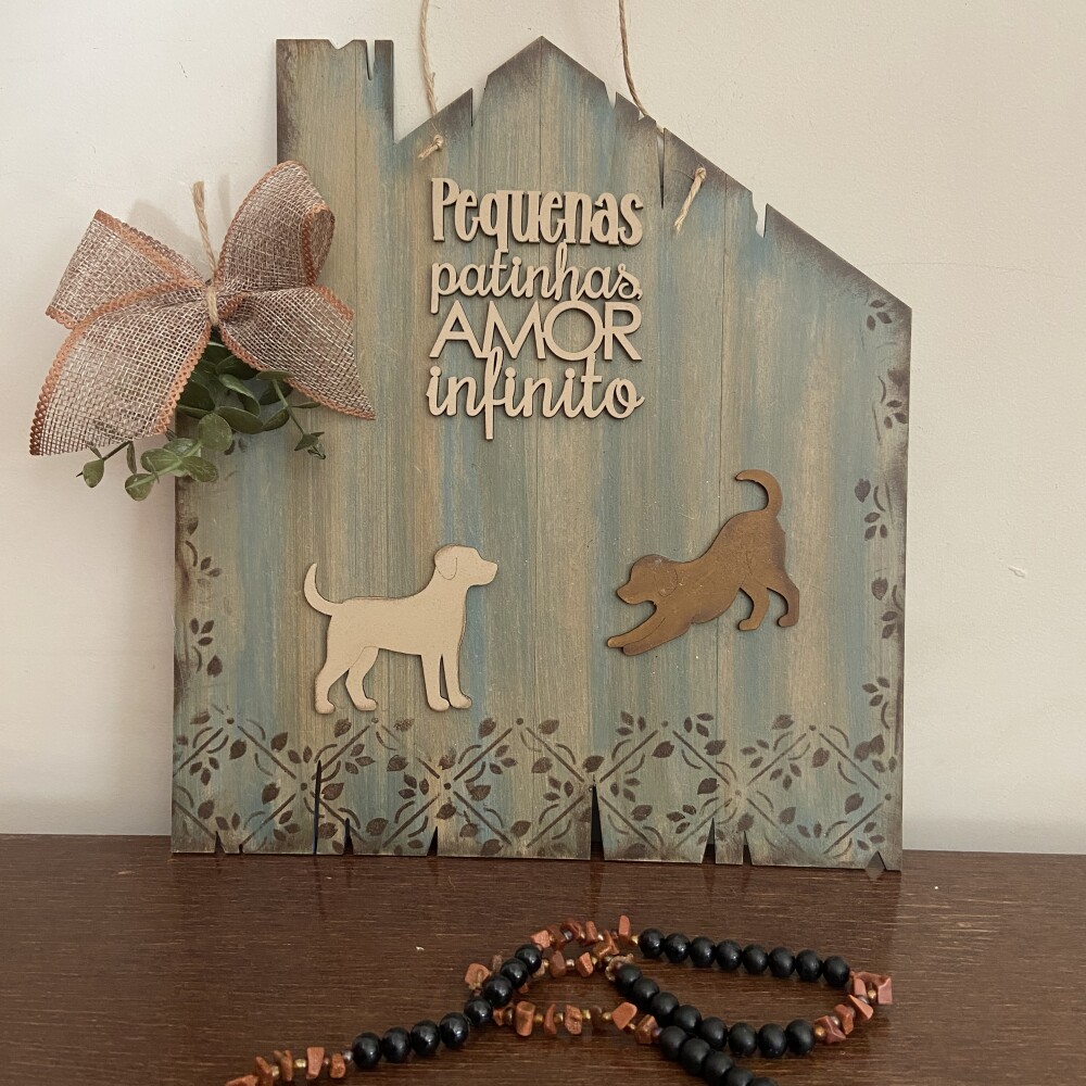 Placa decorativa Pets