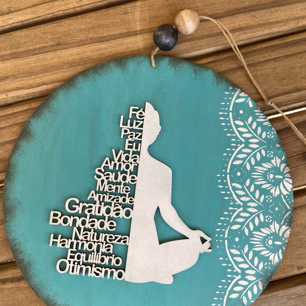 Placa decorativa estilo Zen Budista