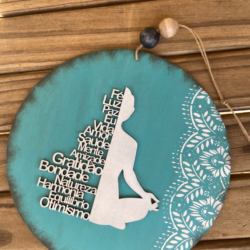 Placa decorativa estilo Zen Budista