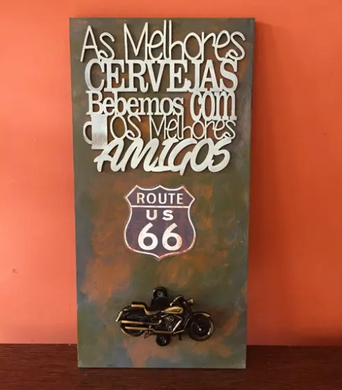 Abridor de Cerveja Route 66 Parede