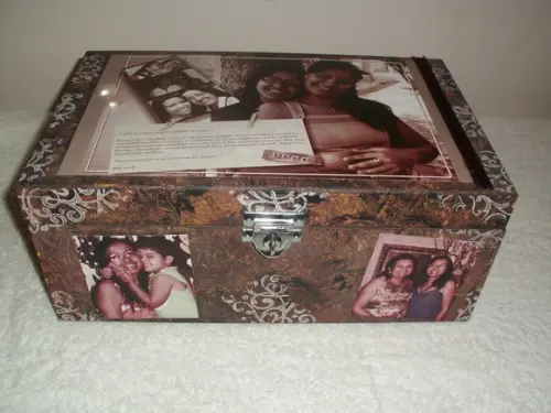 Baú Personalizado Fotos Mãe/ Filha