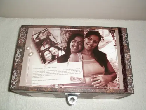 Baú Personalizado Fotos Mãe/ Filha