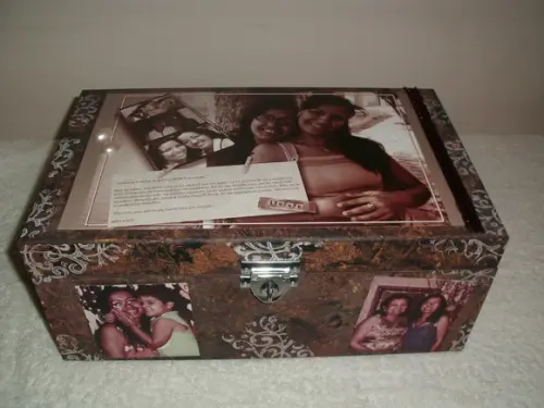 Baú Personalizado Fotos Mãe/ Filha