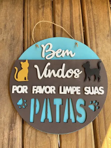 Bem Vindos Pet para Porta Entrada
