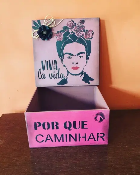 Caixa Frida Khalo mdf
