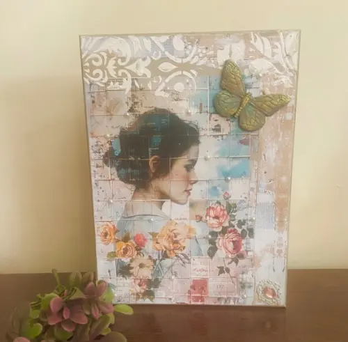 Caixa Livro Vintage Floral