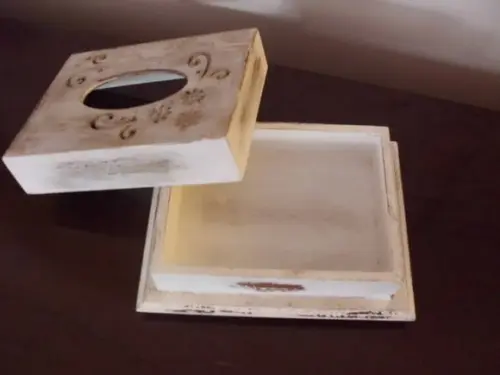 Caixa Porta-lenços Rústica