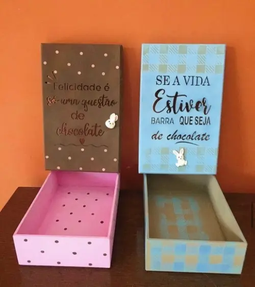 Caixas de Páscoa com Frases