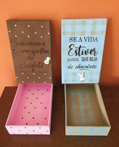 Caixas de Páscoa com Frases