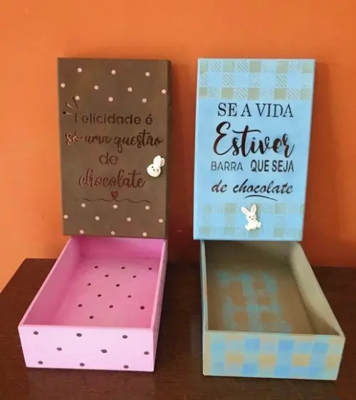Caixas de Páscoa com Frases