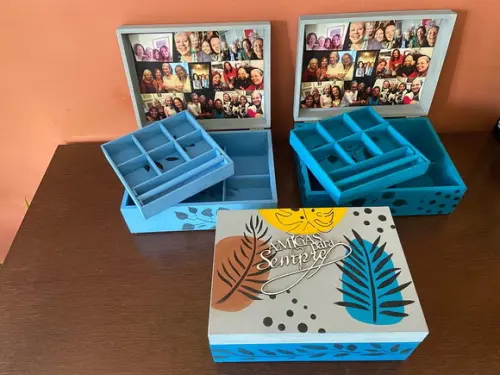 Caixas para Bijuterias Pintura Orgânica