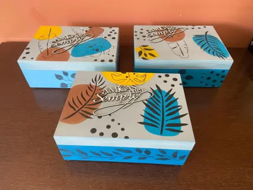Caixas para Bijuterias Pintura Orgânica