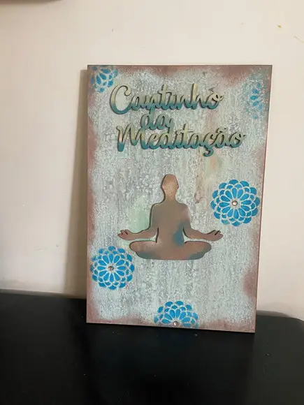 Cantinho da Meditação Placa Decorativa