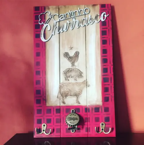 Cantinho do Churrasco com Abridor de Garrafas