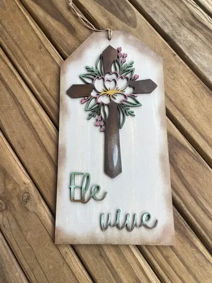 Ele Vive Enfeite de Páscoa Cristã