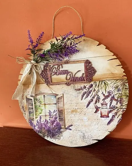Guirlanda Bem Vindos Lavanda