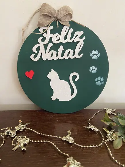 Guirlanda Enfeite de Natal Gatos