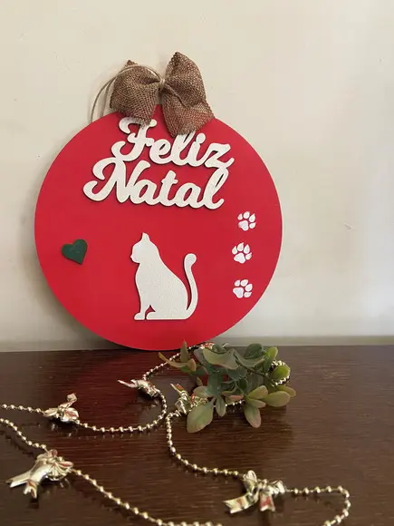 Guirlanda Enfeite de Natal Gatos