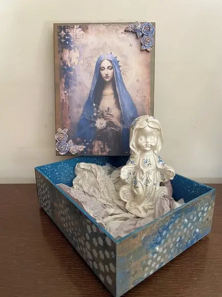 Kit Nossa Senhora das Graças Baby com Caixa Decorada