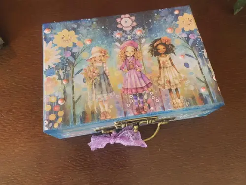 Maleta em mdf Meninas