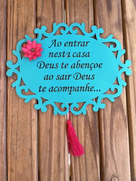 Placa ao Entrar Deus Te Abençoe