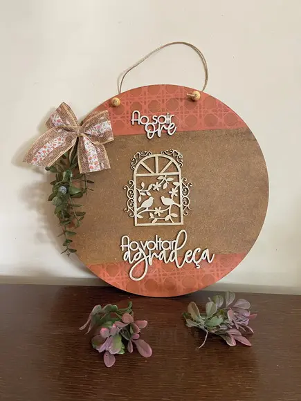 Placa ao Sair Ore / ao Voltar Agradeça