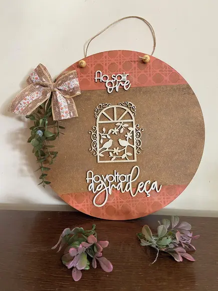 Placa ao Sair Ore / ao Voltar Agradeça