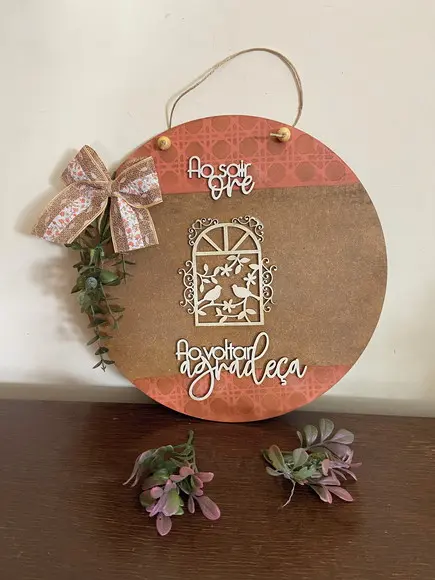 Placa ao Sair Ore / ao Voltar Agradeça