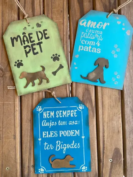 Placa Cachorros Decorativa