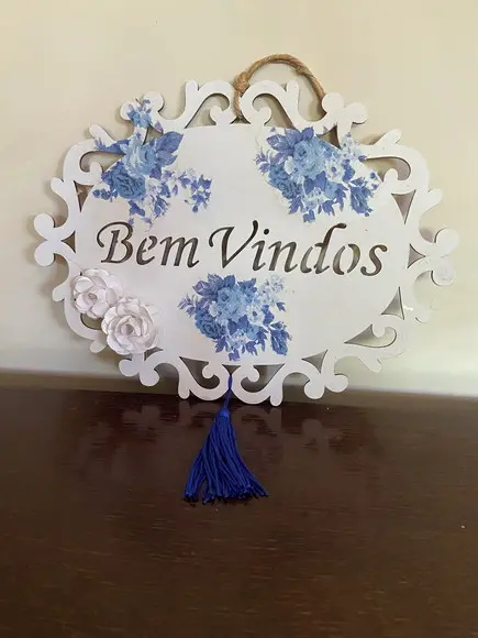 Placa de Porta Bem Vindos