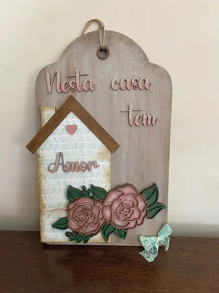 Placa de Porta de Entrada Decorativa