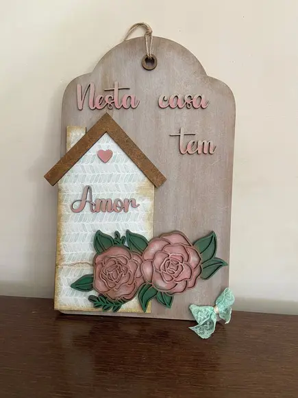 Placa de Porta de Entrada Decorativa