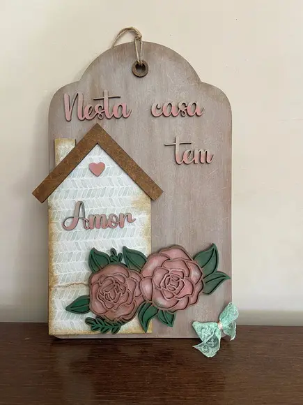 Placa de Porta de Entrada Decorativa