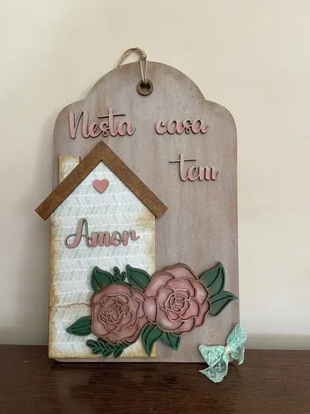 Placa de Porta de Entrada Decorativa