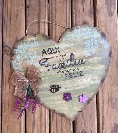 Placa de Porta Família