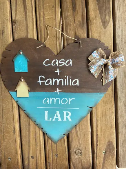 Placa de Porta Lar e Família