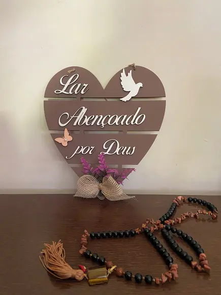Placa de Porta Rústica Floral
