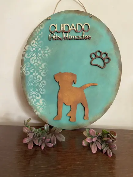 Placa Decorativa Cachorro Mimado