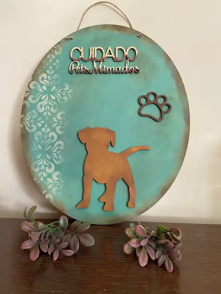 Placa Decorativa Cachorro Mimado