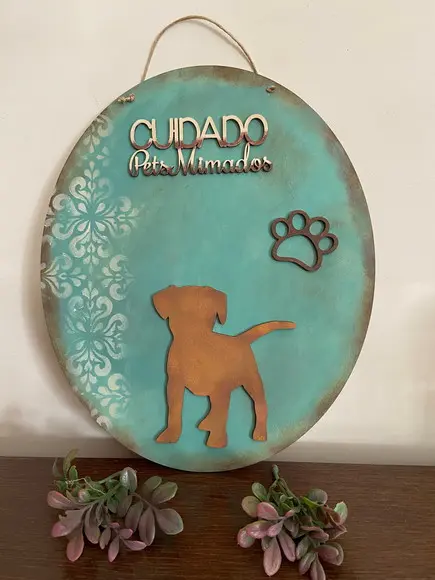 Placa Decorativa Cachorro Mimado