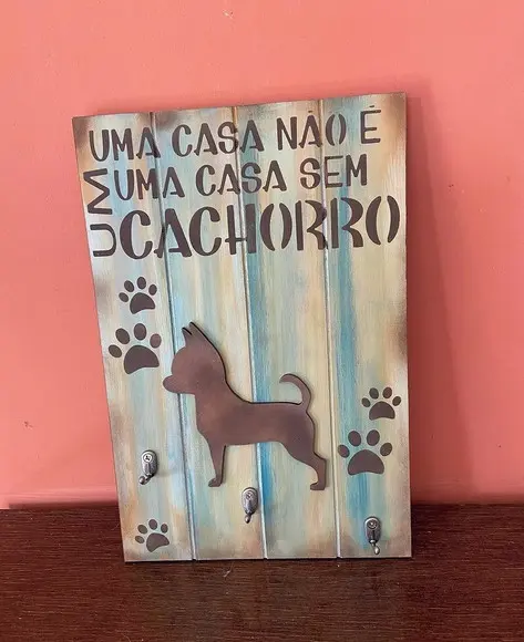 Placa Decorativa Coleiras