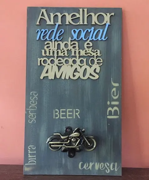 Placa Decorativa de Abrir Garrafas