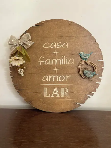 Placa Decorativa de Porta de Entrada