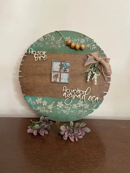 Placa Decorativa de Porta Entrada