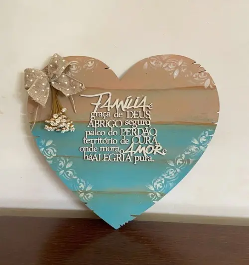Placa Decorativa Família e Lar