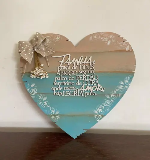 Placa Decorativa Família e Lar